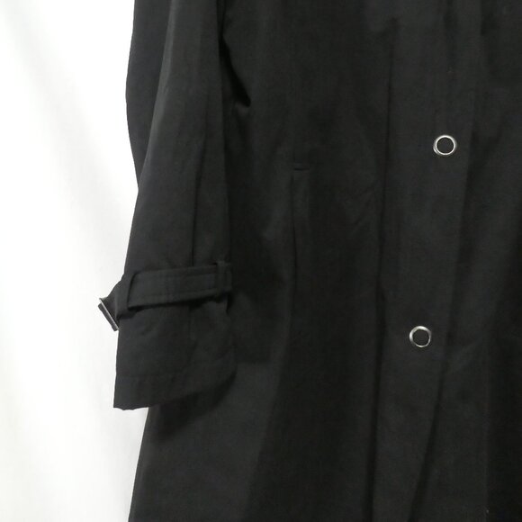 UD - UTEX DESIGN | XL - extra large | Classic Black Snap Button Coat - Picture 6 of 16
